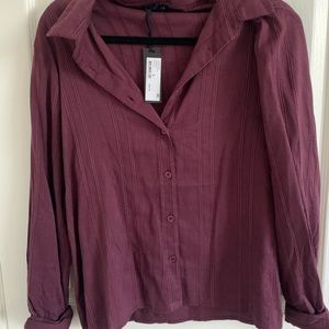 BRAND NEW: Cotton On burgundy button up top